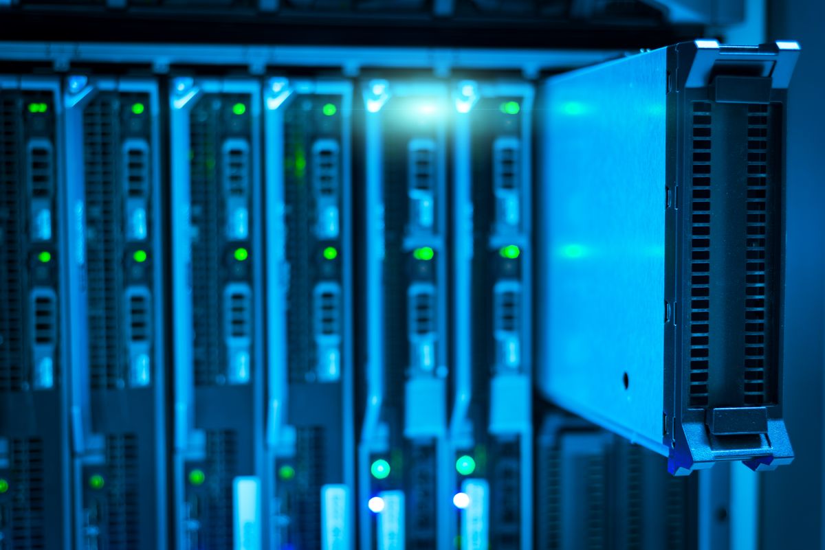 Server racks in a data centre